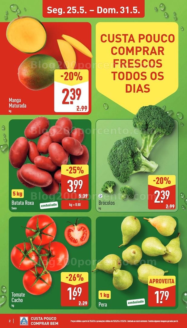 Antevisão Folheto ALDI Frescos Promoções de 25 a 31 maio