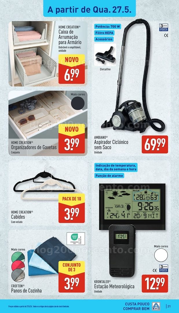 Antevisão Folheto ALDI Promoções de 25 a 31 maio