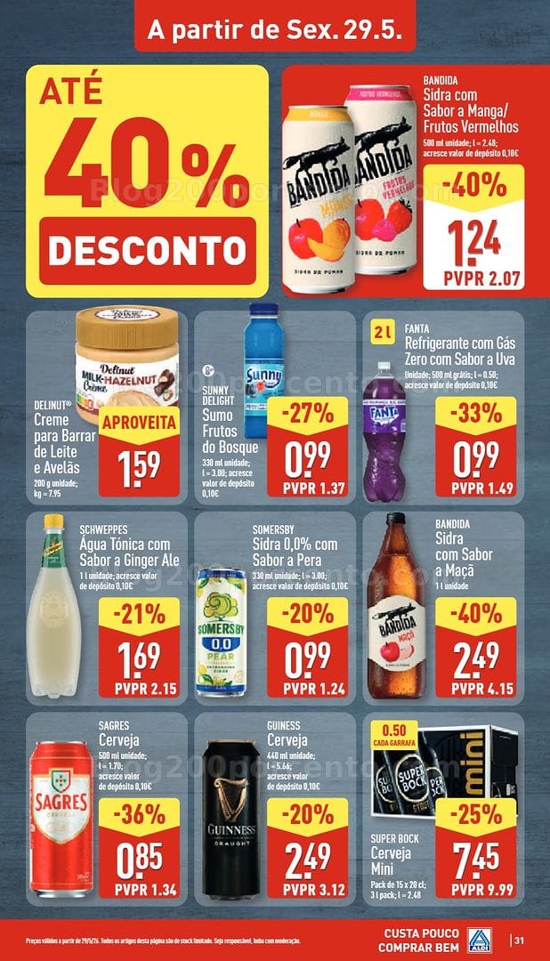 Antevisão Folheto ALDI Promoções de 25 a 31 maio