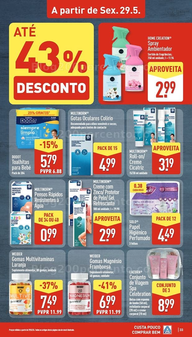 Antevisão Folheto ALDI Promoções de 25 a 31 maio