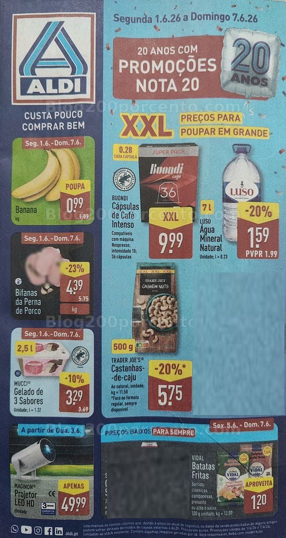 Antevisão Folheto ALDI Promoções de 1 a 7 junho