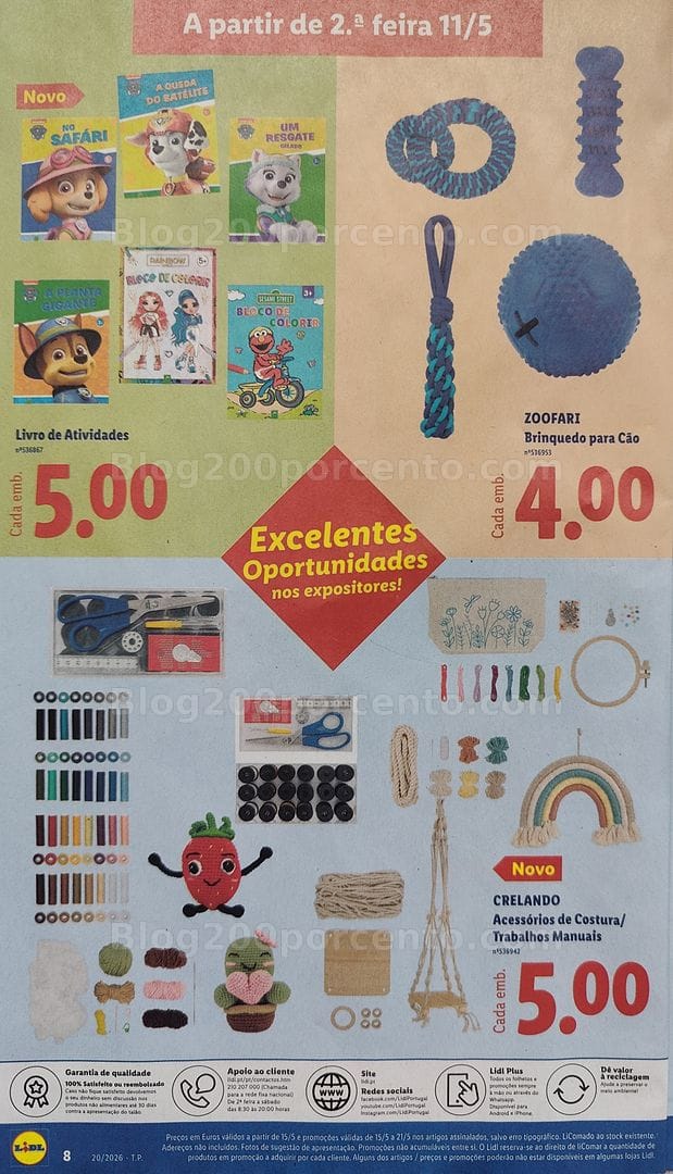 Antevisão Folheto LIDL Bazar Promoções de 11 a 21 maio