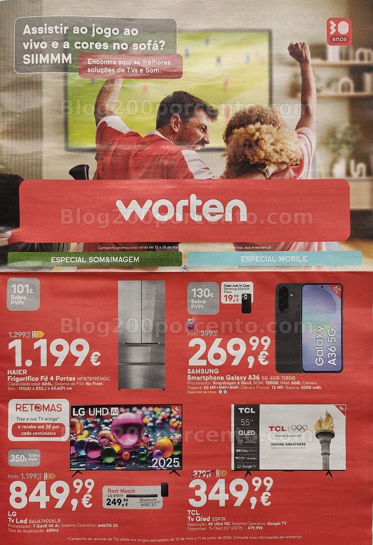 Antevisão Folheto WORTEN Promoções de 12 a 18 maio