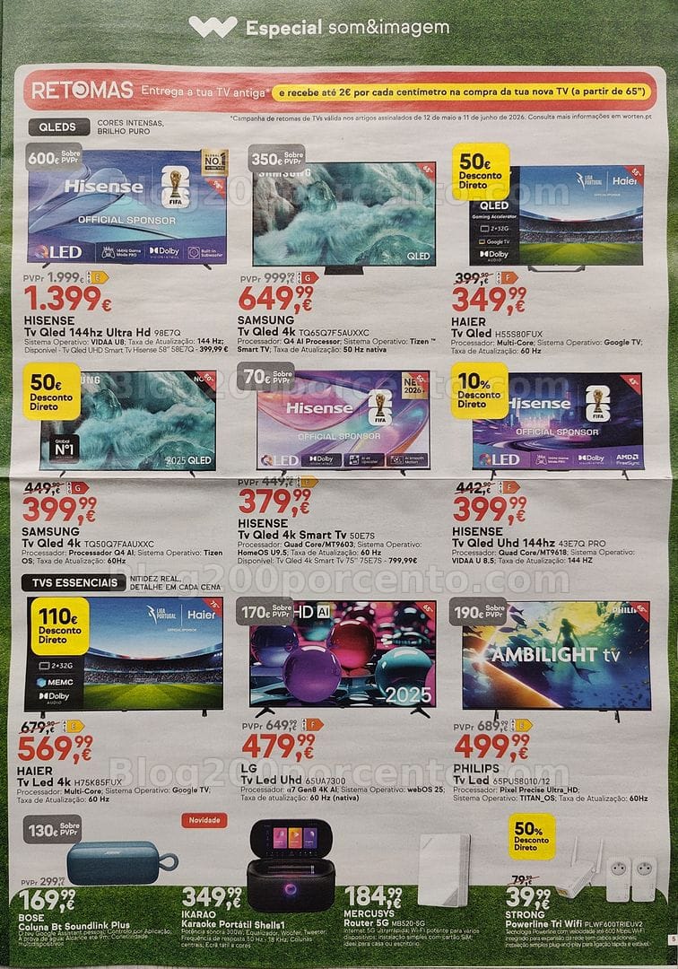 Antevisão Folheto WORTEN Promoções de 12 a 18 maio
