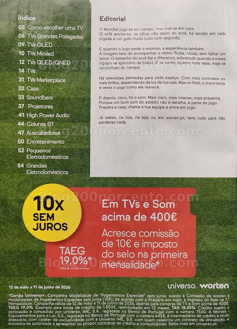 Antevisão Folheto WORTEN Especial Mundial Promoções de 12 maio a 11 junho