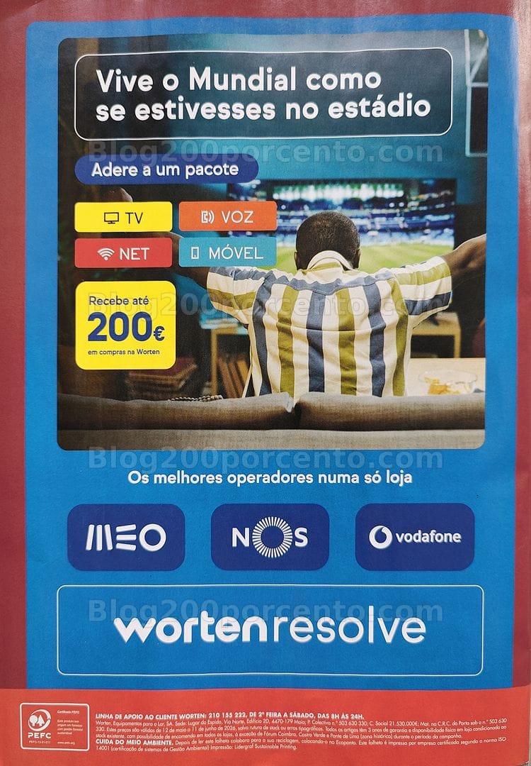Antevisão Folheto WORTEN Especial Mundial Promoções de 12 maio a 11 junho