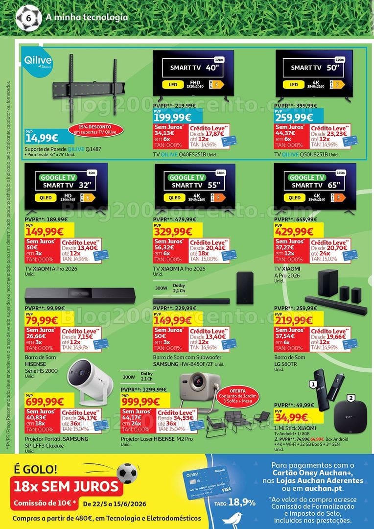 Antevisão Folheto AUCHAN Tecnologia Promoções de 22 maio a 15 junho