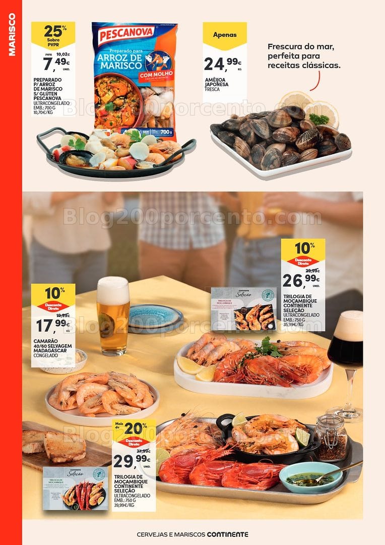 Antevisão Folheto CONTINENTE Especial Mariscos Promoções de 19 maio a 7 junho
