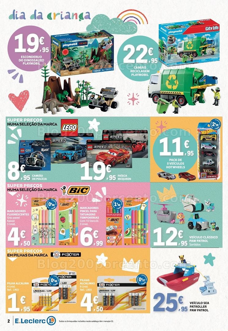 Antevisão Folheto E-LECLERC Bazar + Dia da Criança Promoções de 21 maio a 3 junho