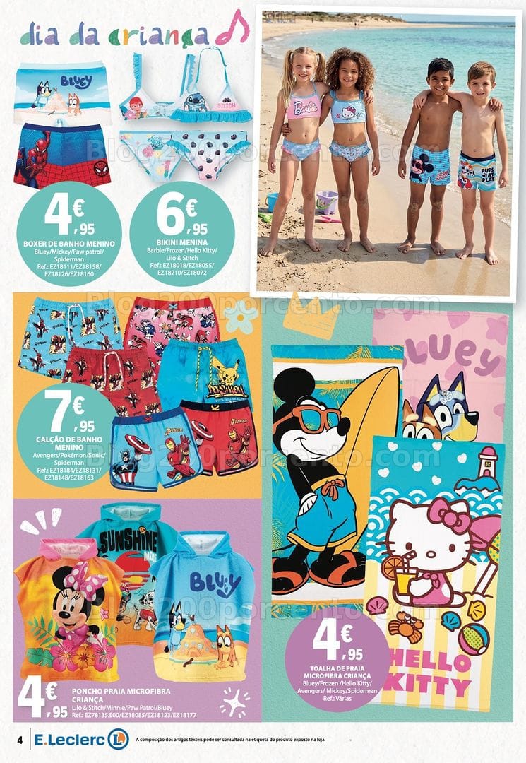 Antevisão Folheto E-LECLERC Bazar + Dia da Criança Promoções de 21 maio a 3 junho