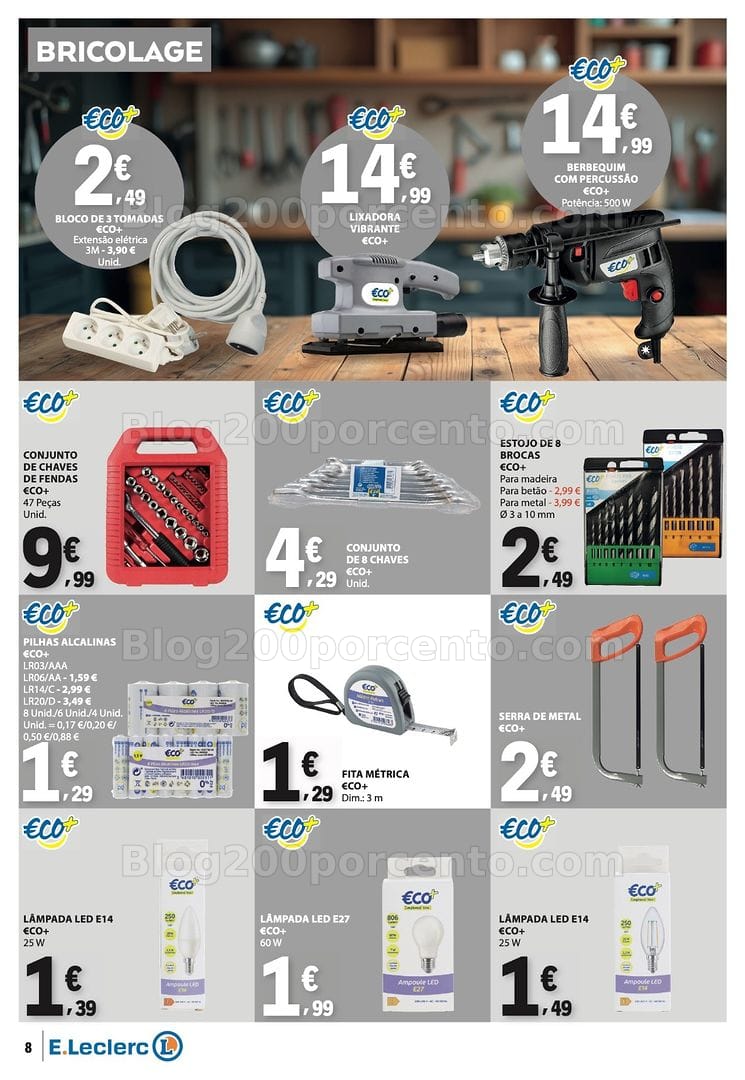 Antevisão Folheto E-LECLERC Bazar Promoções de 7 a 20 maio