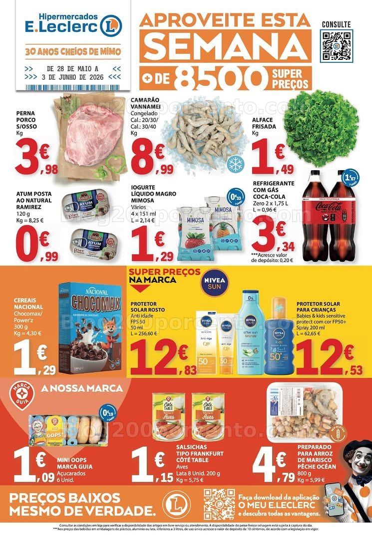 Antevisão Folheto E-LECLERC Promoções de 28 maio a 3 junho
