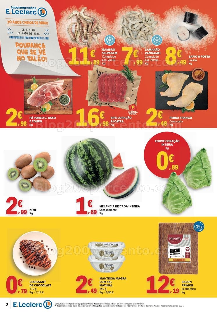 Antevisão Folheto E-LECLERC Promoções Fim de Semana - 8 a 10 maio