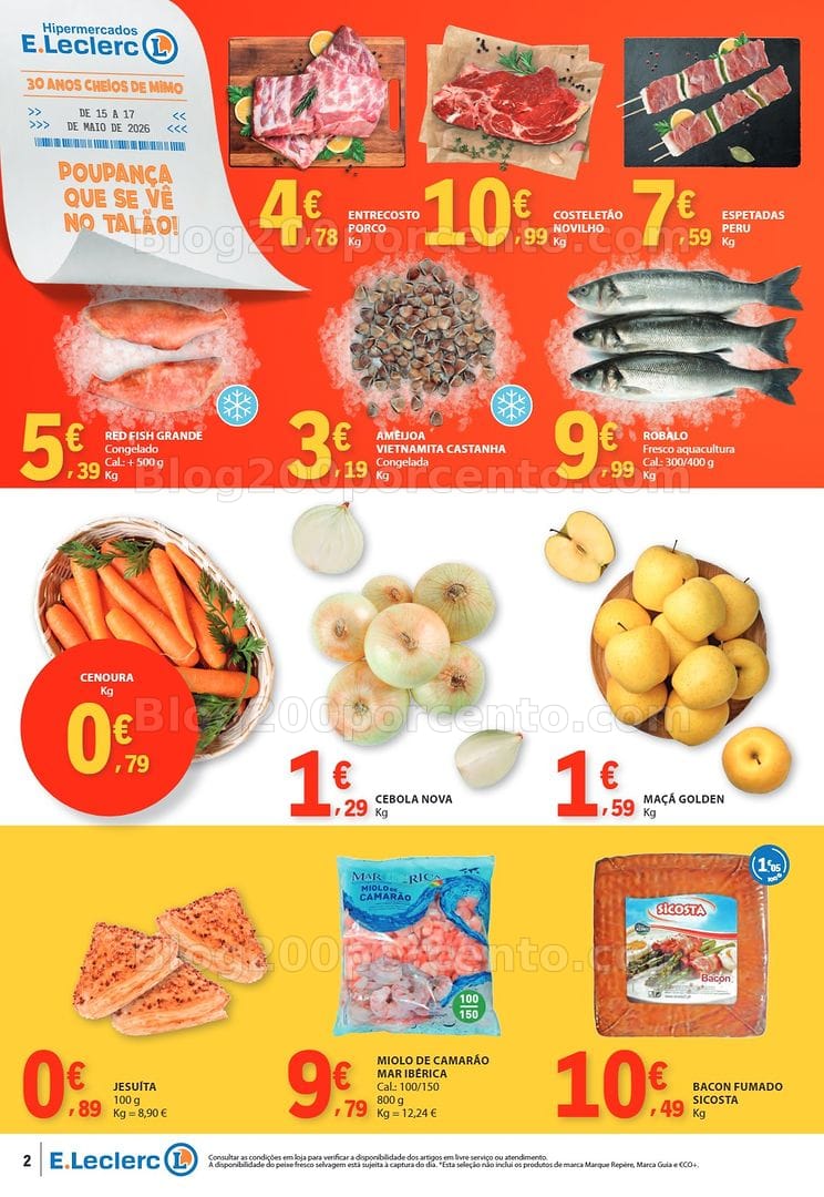 Antevisão Folheto E-LECLERC Promoções Fim de Semana - 15 a 17 maio