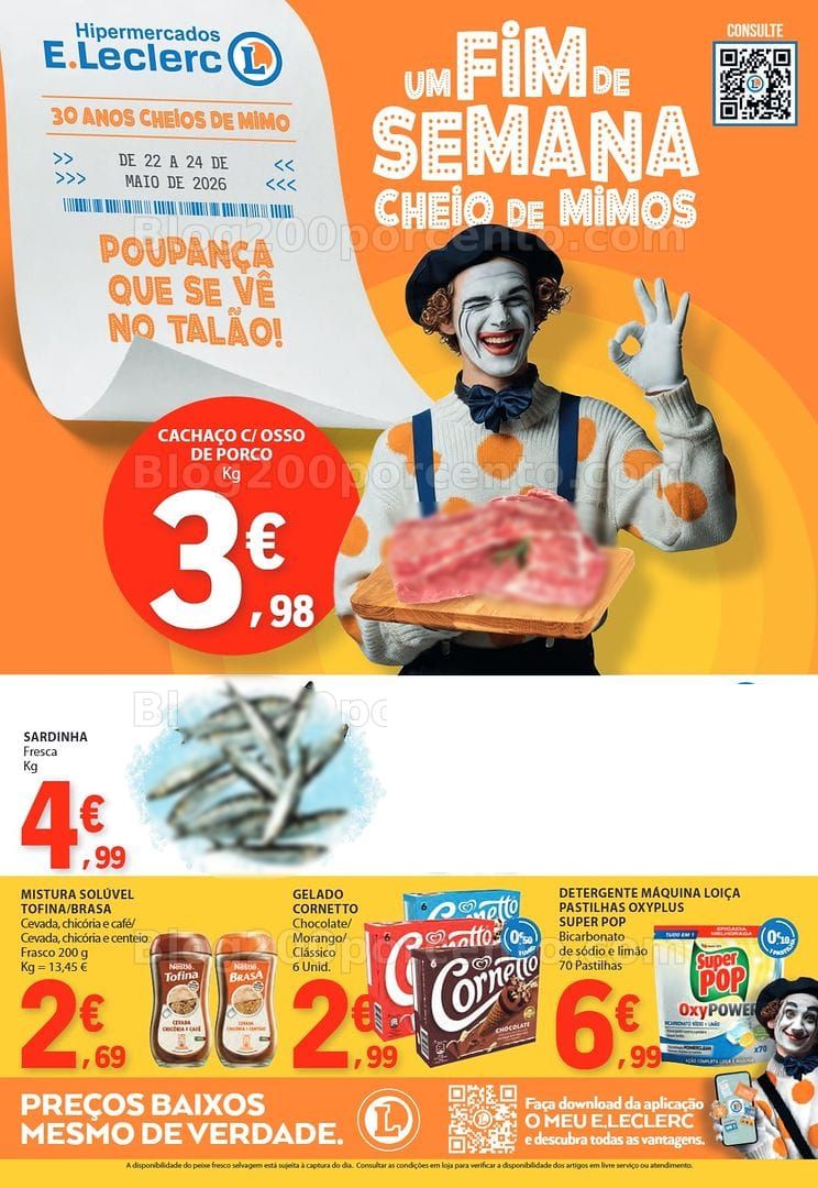 Antevisão Folheto E-LECLERC Promoções Fim de Semana - 22 a 24 maio