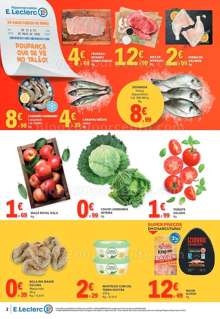 Antevisão Folheto E-LECLERC Promoções Fim de Semana - 22 a 24 maio