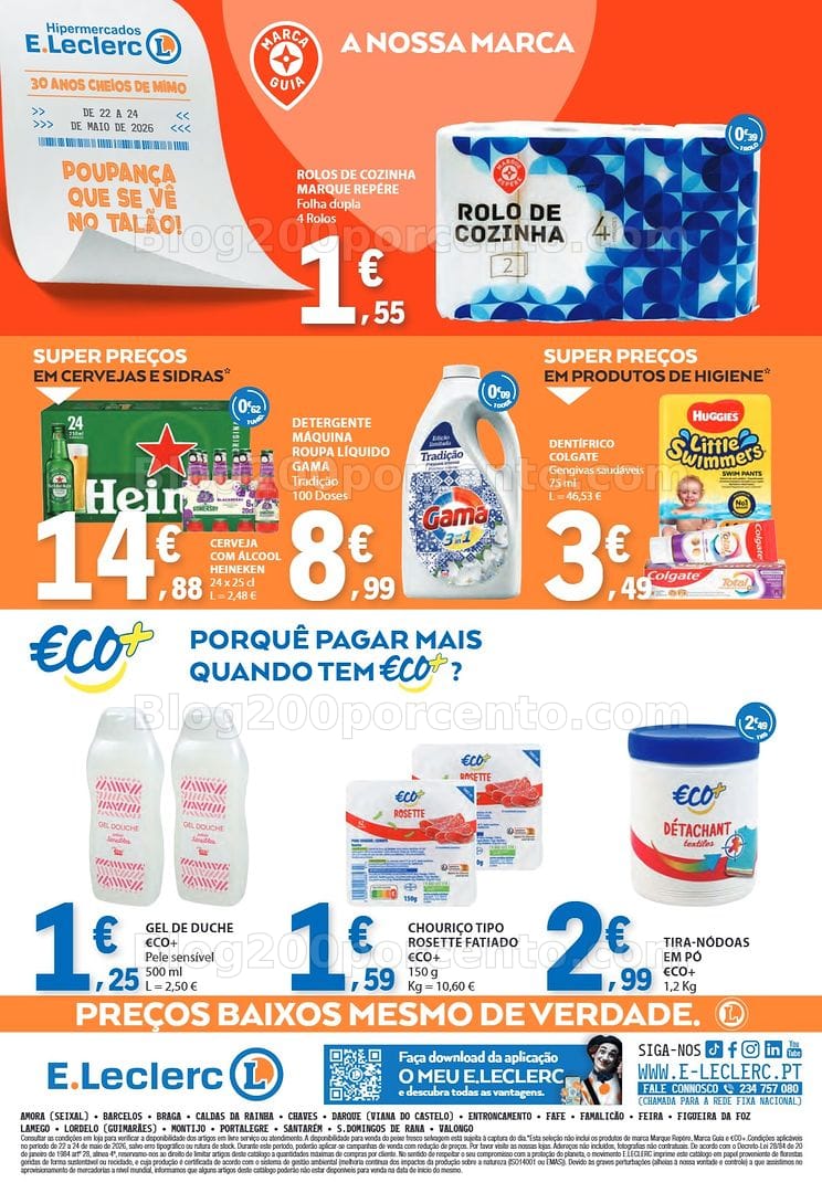 Antevisão Folheto E-LECLERC Promoções Fim de Semana - 22 a 24 maio