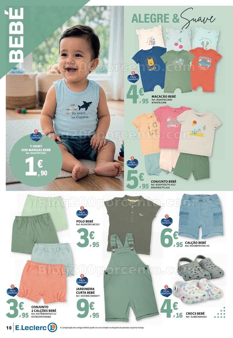 Antevisão Folheto E-LECLERC Moda Primavera - Verão Promoções de 12 a 24 maio