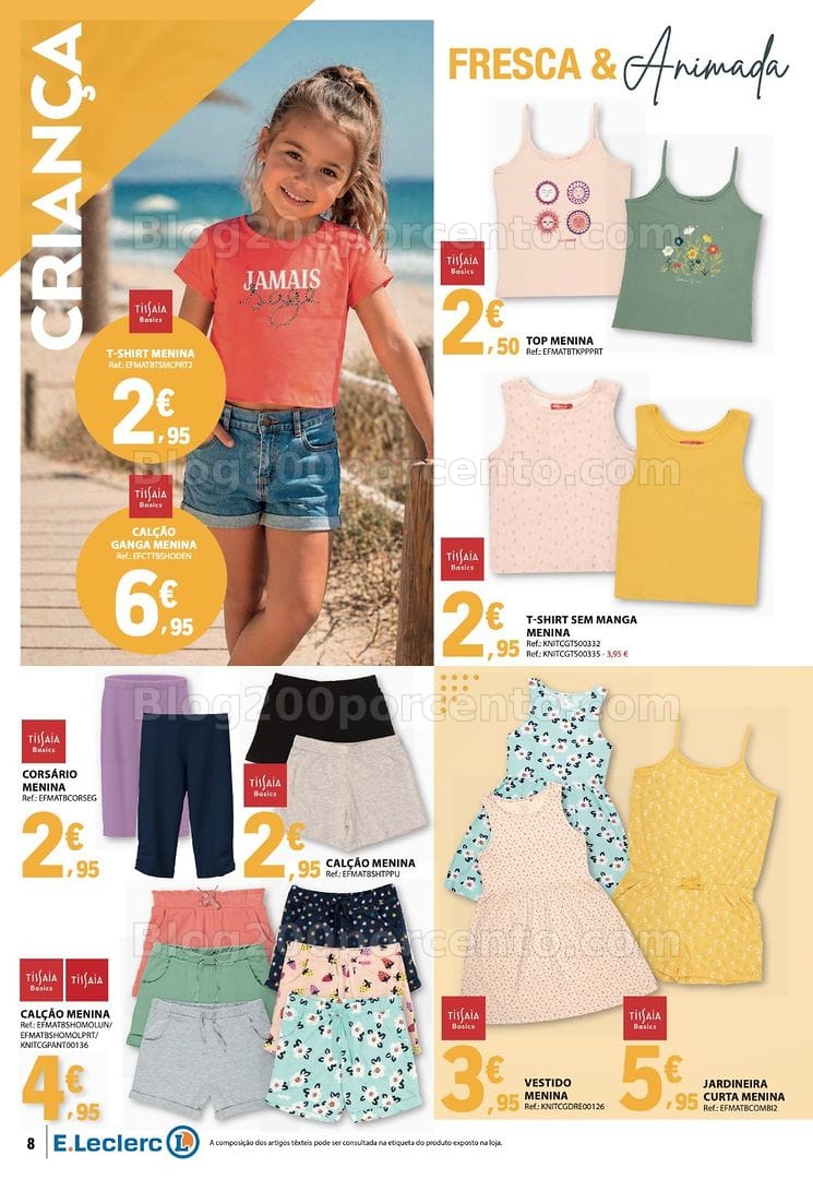 Antevisão Folheto E-LECLERC Moda Primavera - Verão Promoções de 12 a 24 maio