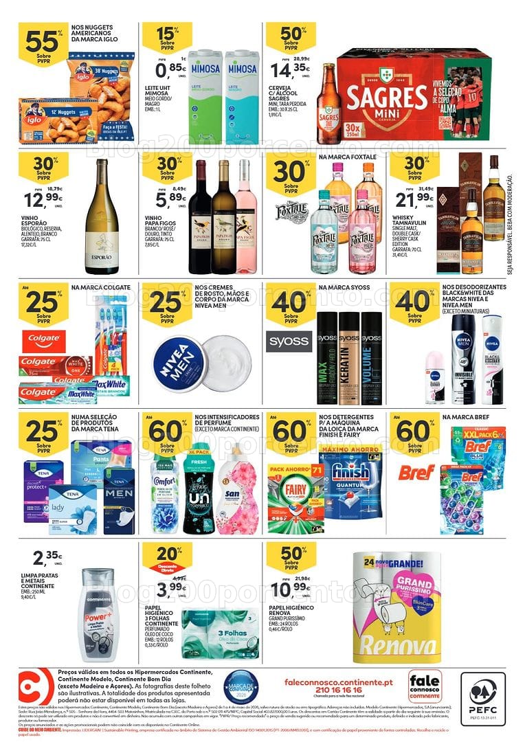 Antevisão Folheto CONTINENTE Promoções Fim de Semana - 1 a 4 maio
