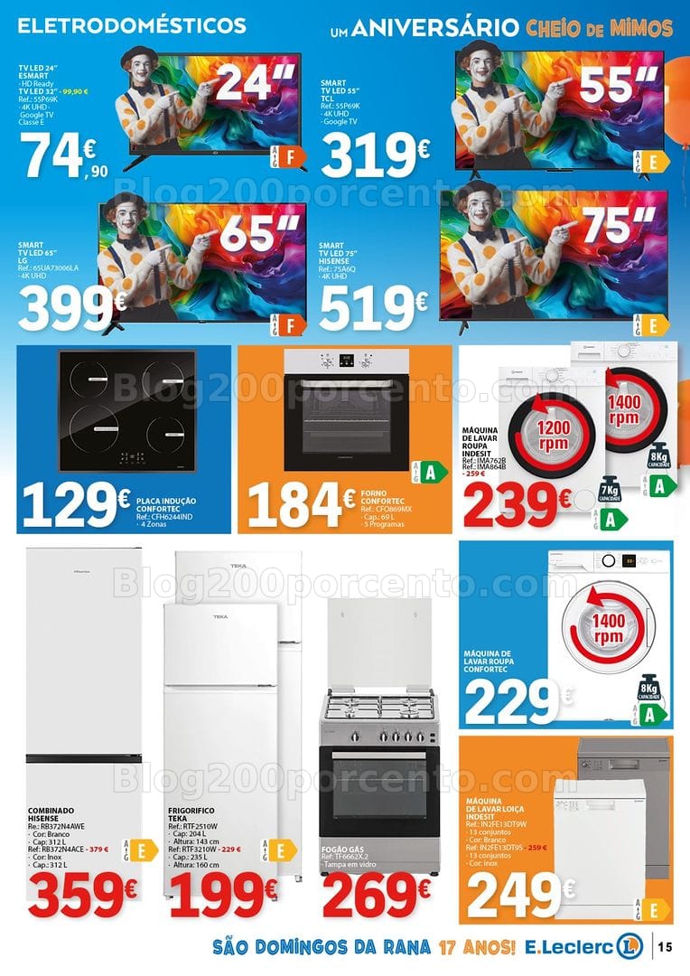 Antevisão Folheto E-LECLERC Aniversário Promoções de 14 a 31 maio