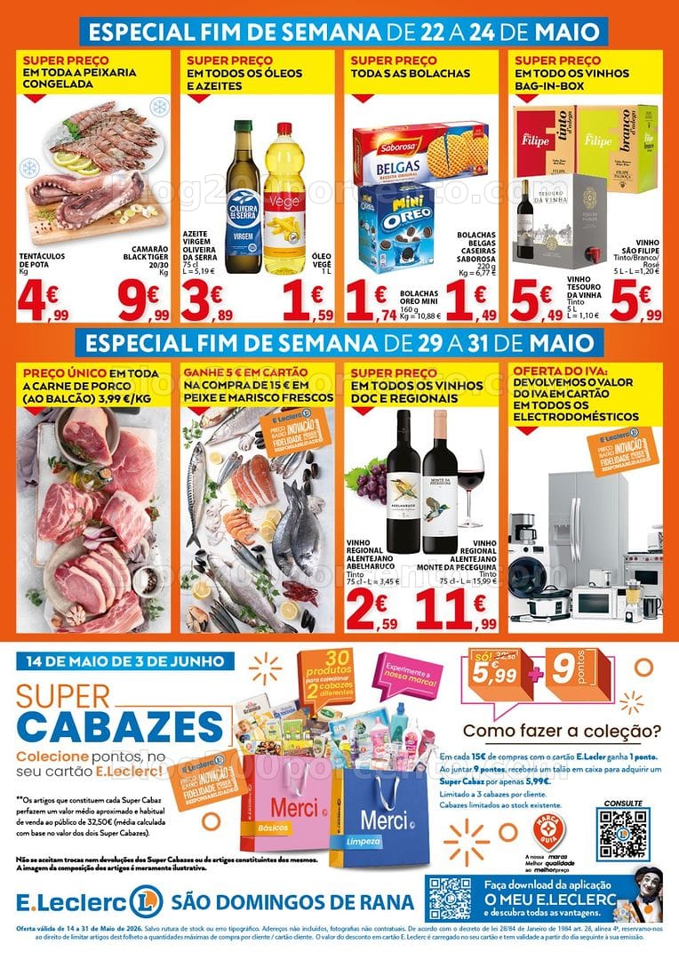 Antevisão Folheto E-LECLERC Aniversário Promoções de 14 a 31 maio