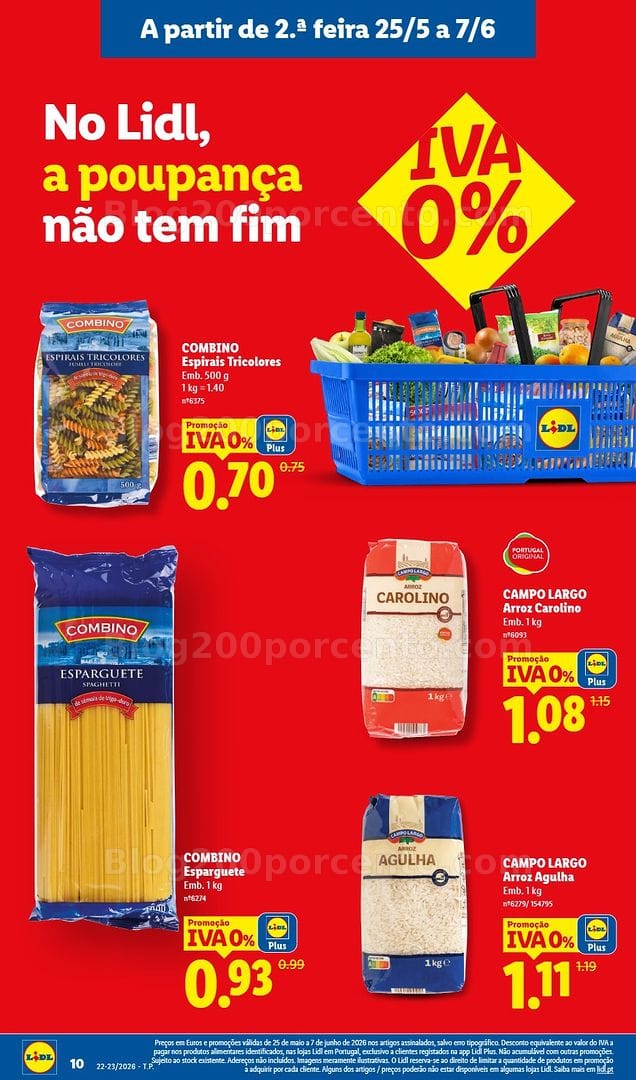 Antevisão Folheto LIDL Iva 0% Promoções de 25 maio a 7 junho