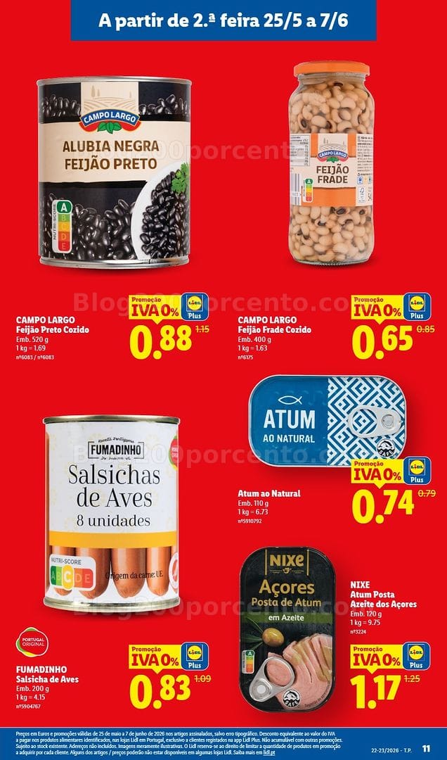 Antevisão Folheto LIDL Iva 0% Promoções de 25 maio a 7 junho