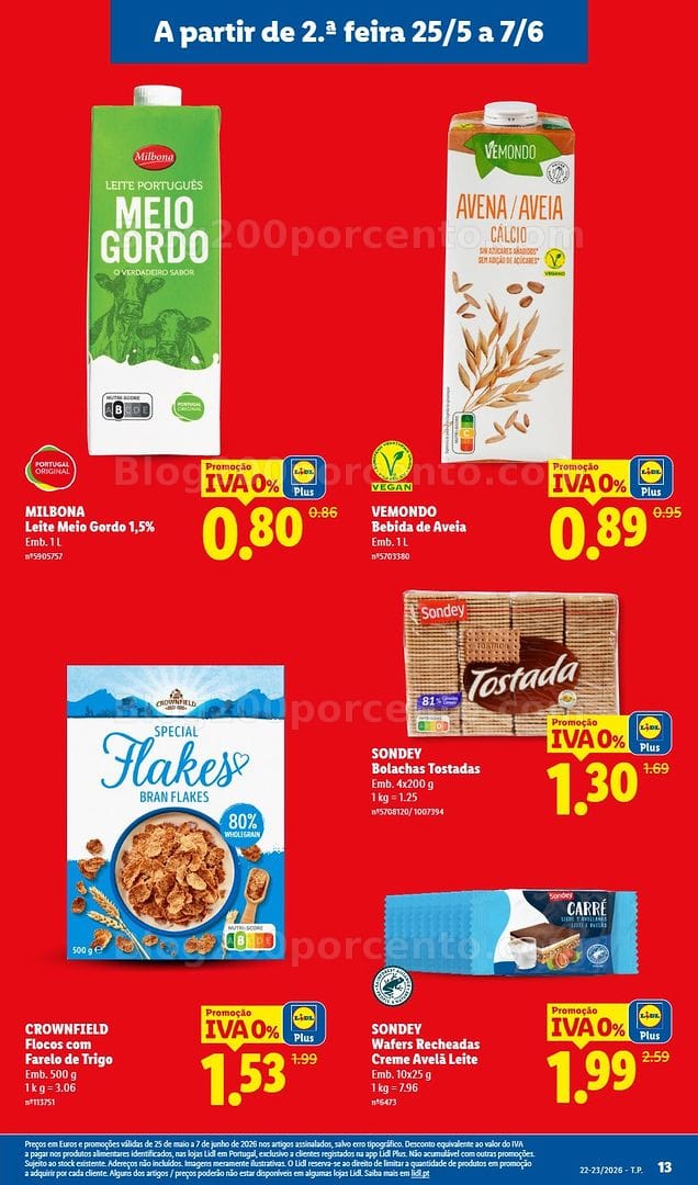 Antevisão Folheto LIDL Iva 0% Promoções de 25 maio a 7 junho