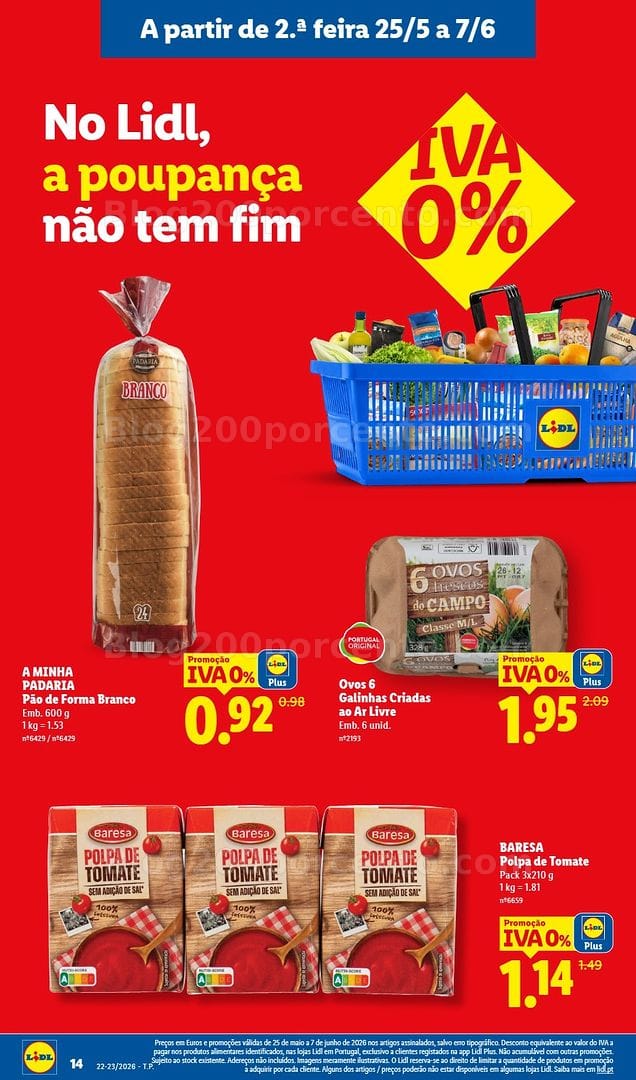 Antevisão Folheto LIDL Iva 0% Promoções de 25 maio a 7 junho