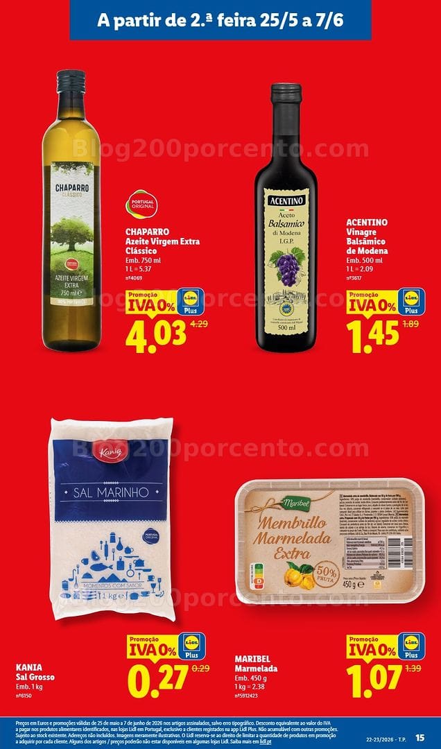 Antevisão Folheto LIDL Iva 0% Promoções de 25 maio a 7 junho