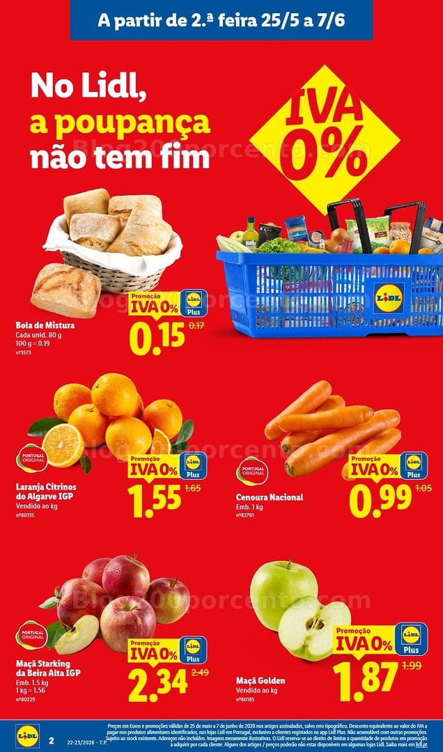 Antevisão Folheto LIDL Iva 0% Promoções de 25 maio a 7 junho