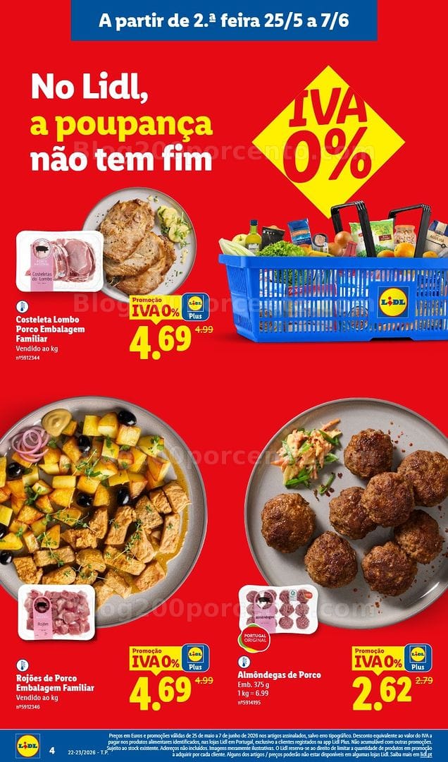 Antevisão Folheto LIDL Iva 0% Promoções de 25 maio a 7 junho