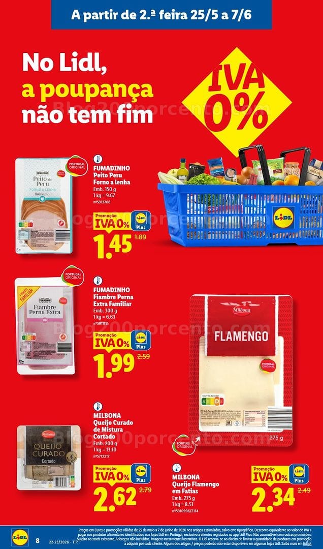 Antevisão Folheto LIDL Iva 0% Promoções de 25 maio a 7 junho