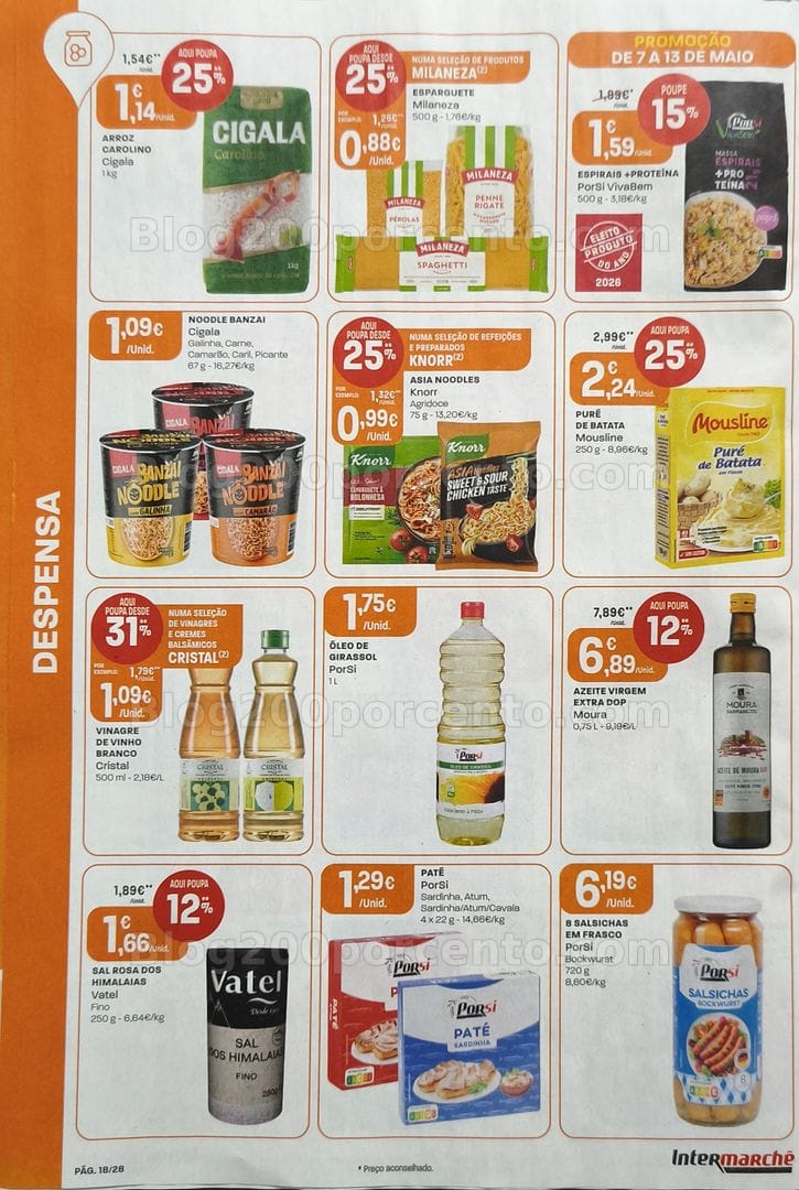 Antevisão Folheto INTERMARCHÉ Promoções de 7 a 13 maio