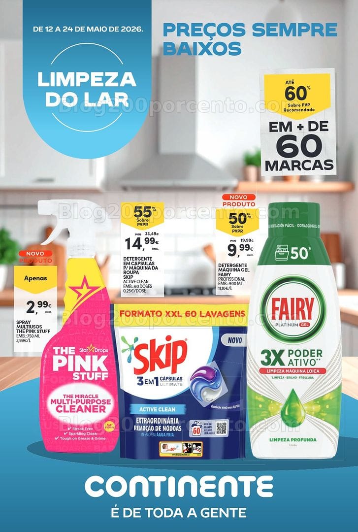 Antevisão Folheto CONTINENTE Especial Limpeza do Lar Promoções de 12 a 24 maio - Edição Digital