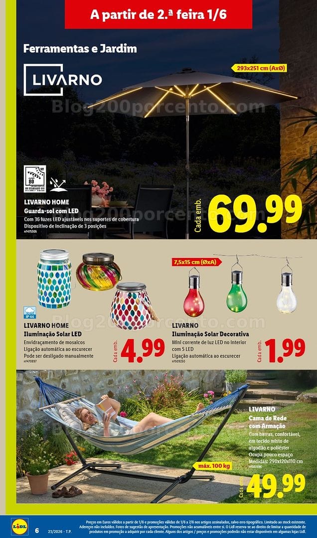 Antevisão Folheto LIDL Especial Livarno Verão Promoções de 1 a 11 junho