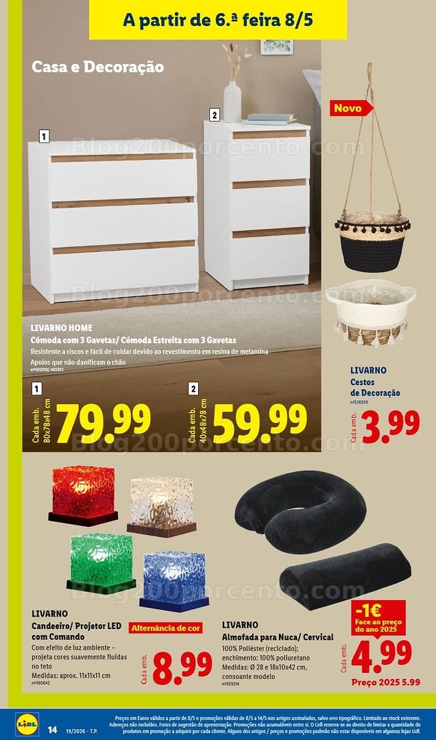 Antevisão Folheto LIDL Bazar Promoções de 4 a 14 maio