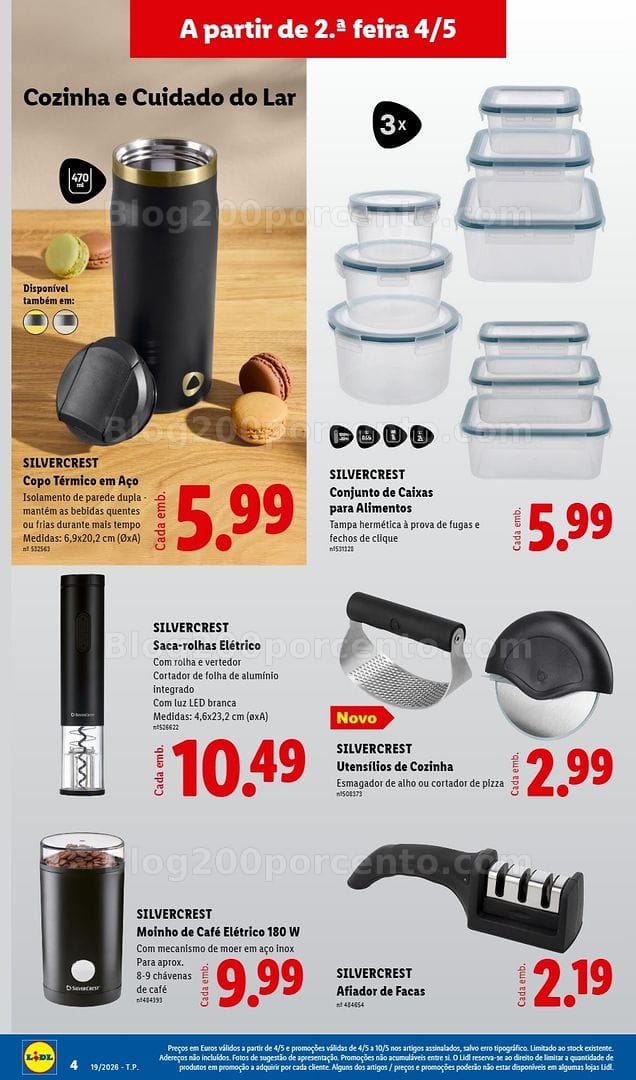 Antevisão Folheto LIDL Bazar Promoções de 4 a 14 maio