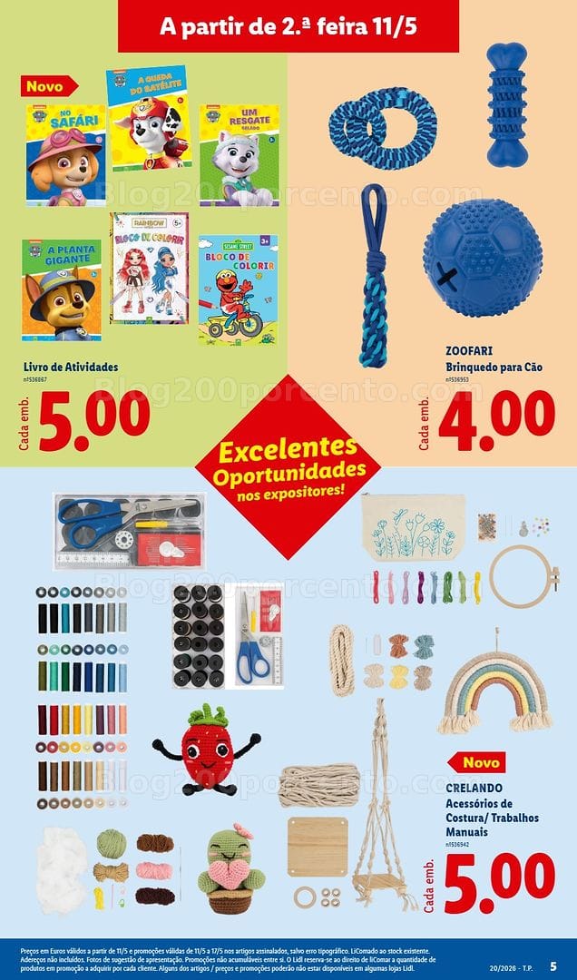 Antevisão Folheto LIDL Bazar Oportunidades Promoções de 11 a 21 maio