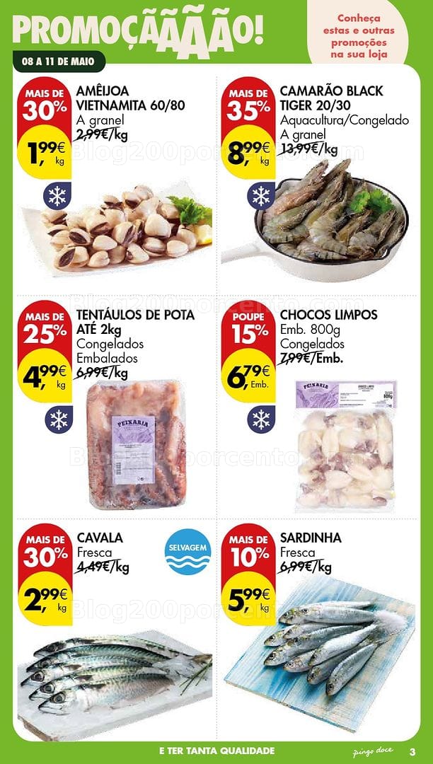 Antevisão Folheto PINGO DOCE Promoções Fim de Semana - 8 a 11 maio