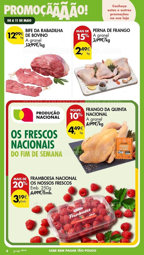Antevisão Folheto PINGO DOCE Promoções Fim de Semana - 8 a 11 maio