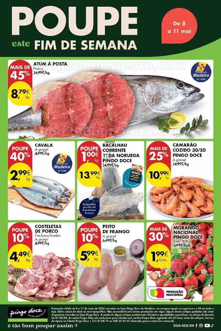 Antevisão Folheto PINGO DOCE Madeira Promoções Fim de Semana - 8 a 11 maio