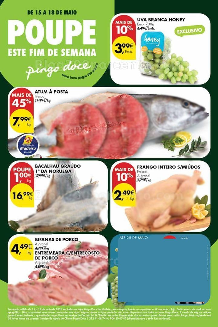 Antevisão Folheto PINGO DOCE Madeira Promoções Fim de Semana - 15 a 18 maio