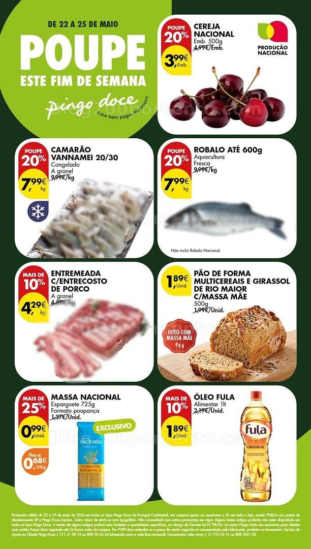 Antevisão Folheto PINGO DOCE Promoções Fim de Semana - 22 a 25 maio