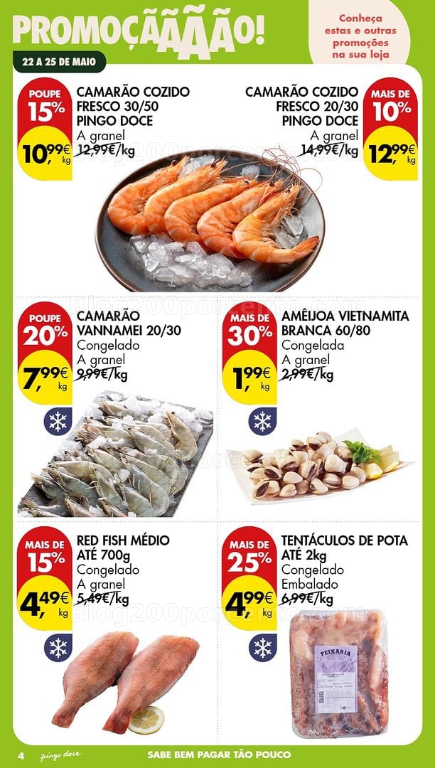 Antevisão Folheto PINGO DOCE Promoções Fim de Semana - 22 a 25 maio