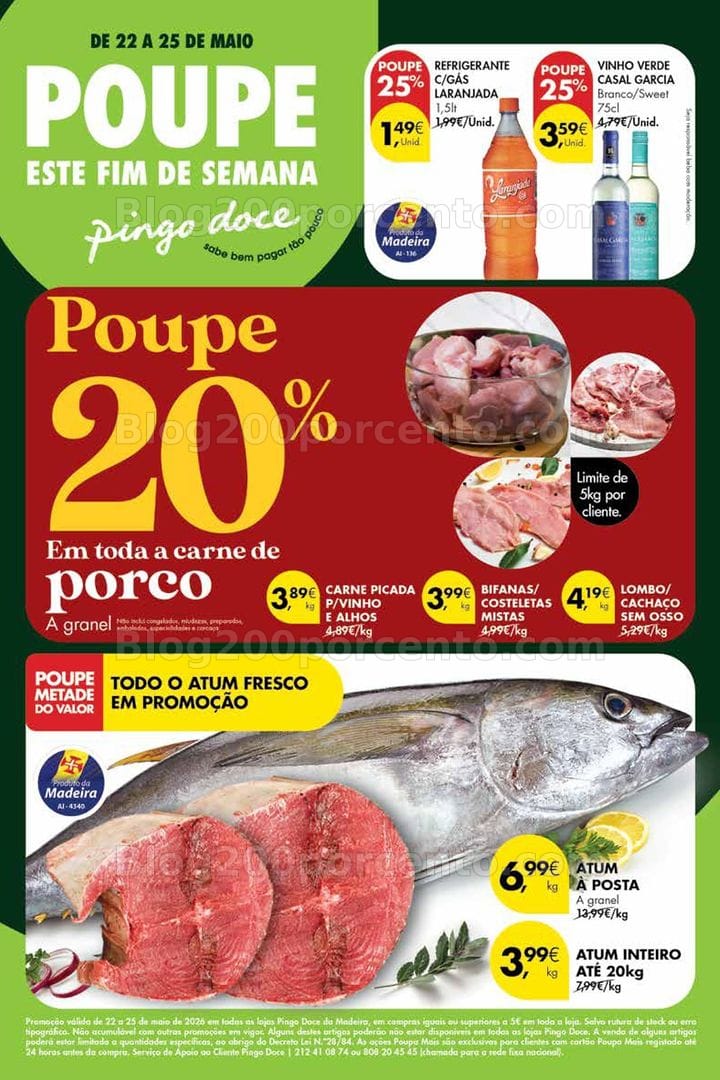 Antevisão Folheto PINGO DOCE Madeira Promoções Fim de Semana - 22 a 25 maio
