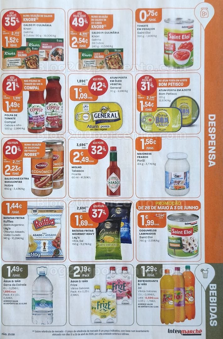 Antevisão Folheto INTERMARCHÉ Promoções de 28 maio a 3 junho