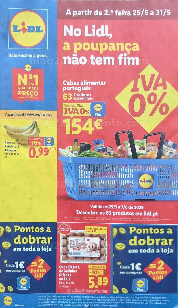 Antevisão Folheto LIDL Promoções de 25 a 31 maio