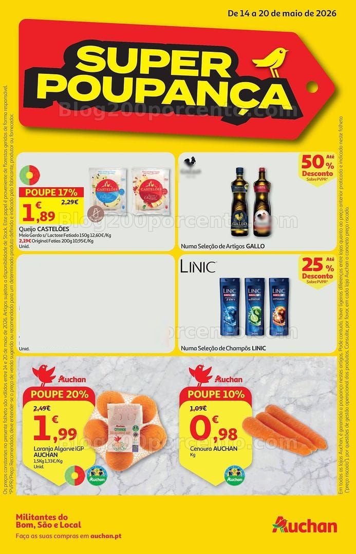 Antevisão Folheto AUCHAN Super Poupança Promoções de 14 a 20 maio